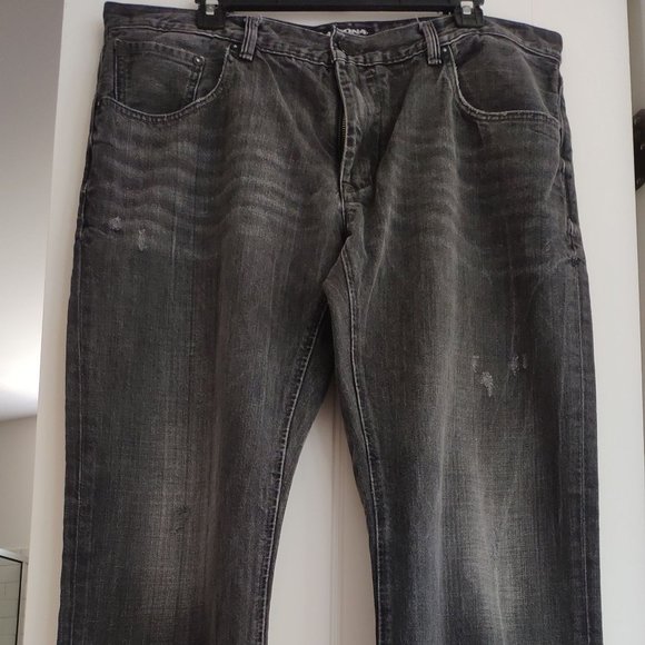 Arizona Distressed Denim Slim Straight Jeans 38x30 - Picture 1 of 7